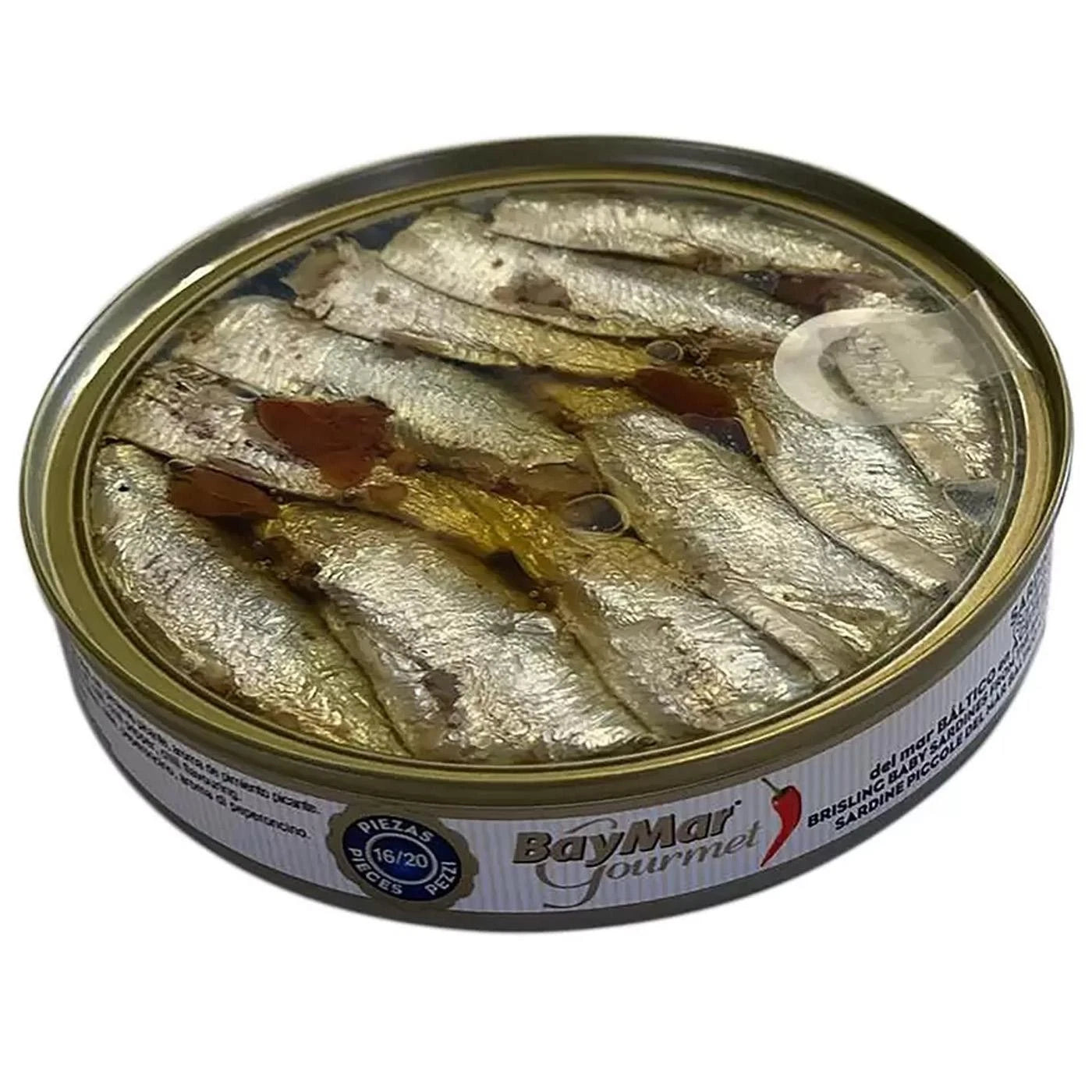 Baymar Gourmet Sardines in Olive Oil with Chilli Pepper, 4 x 150g