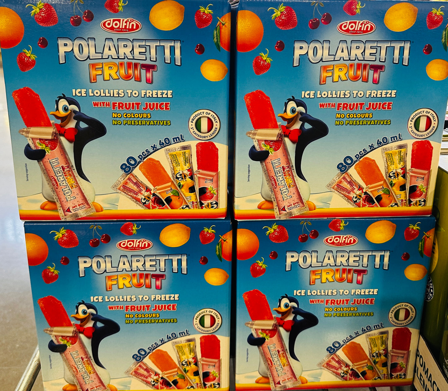 Polaretti Fruit Ice Lollies (Ready to Freeze), 80x40ml