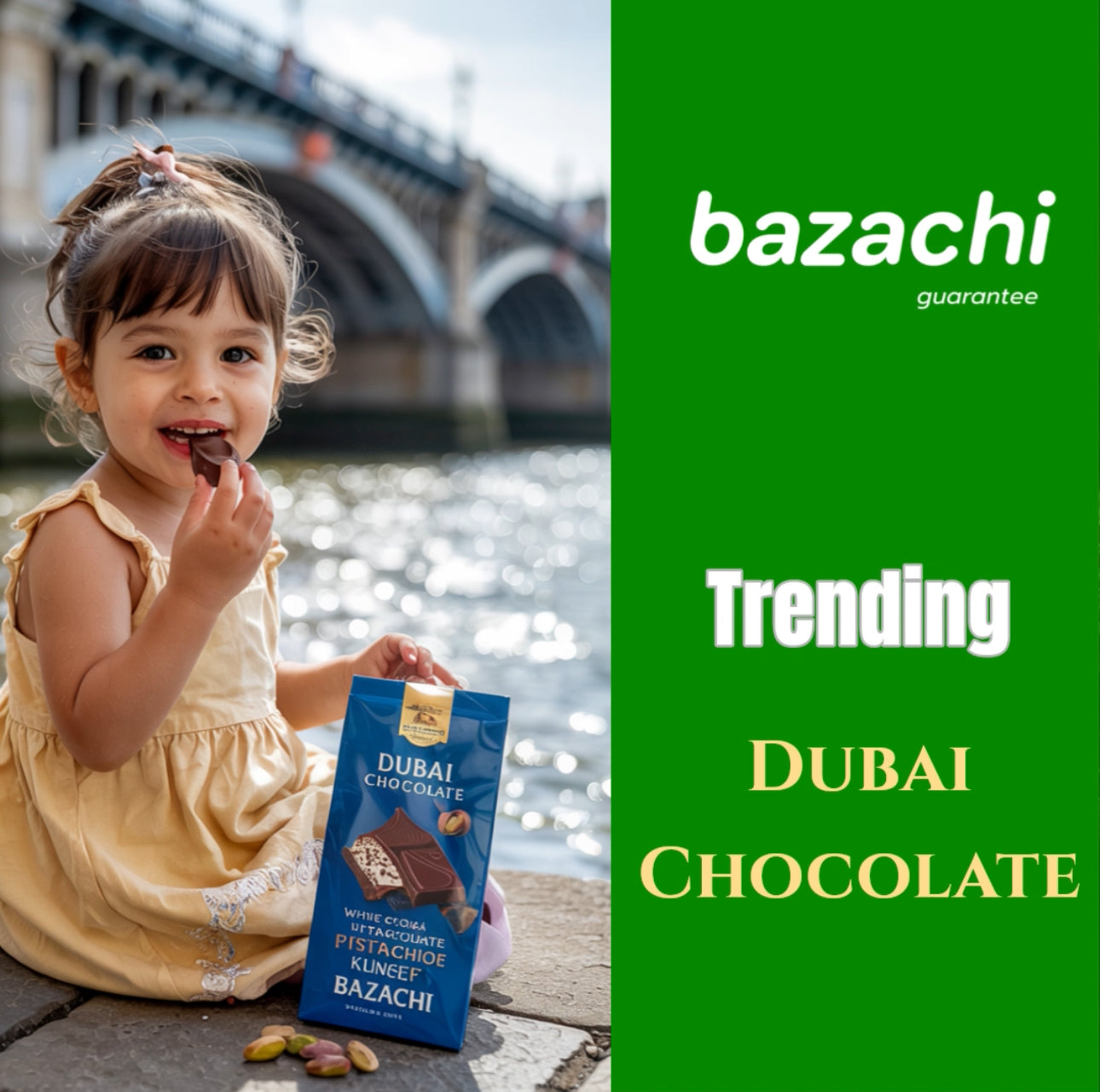 Dubai Chocolate – Pistachio Kunafa with White Chocolate (Handcrafted, 75g)