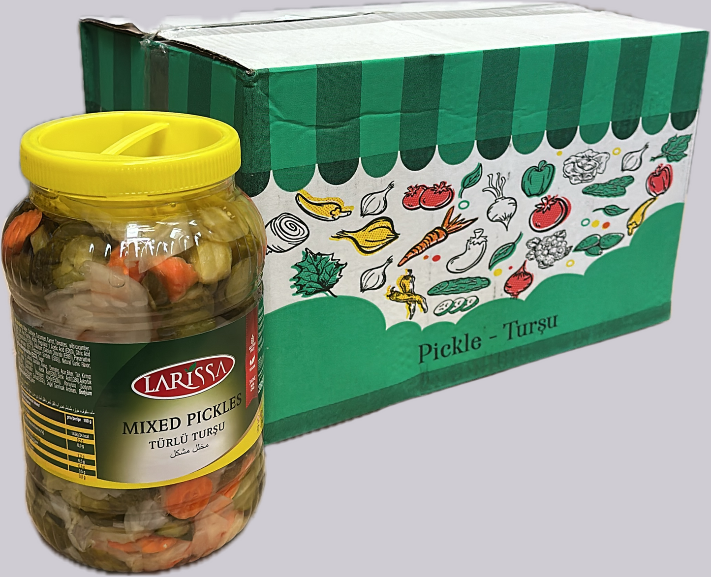 Larissa Mixed Pickles Vegetables (Karisik Tursu), 3000cc