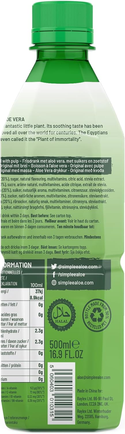 Simplee Aloe Vera Drink With Bits, 500ml