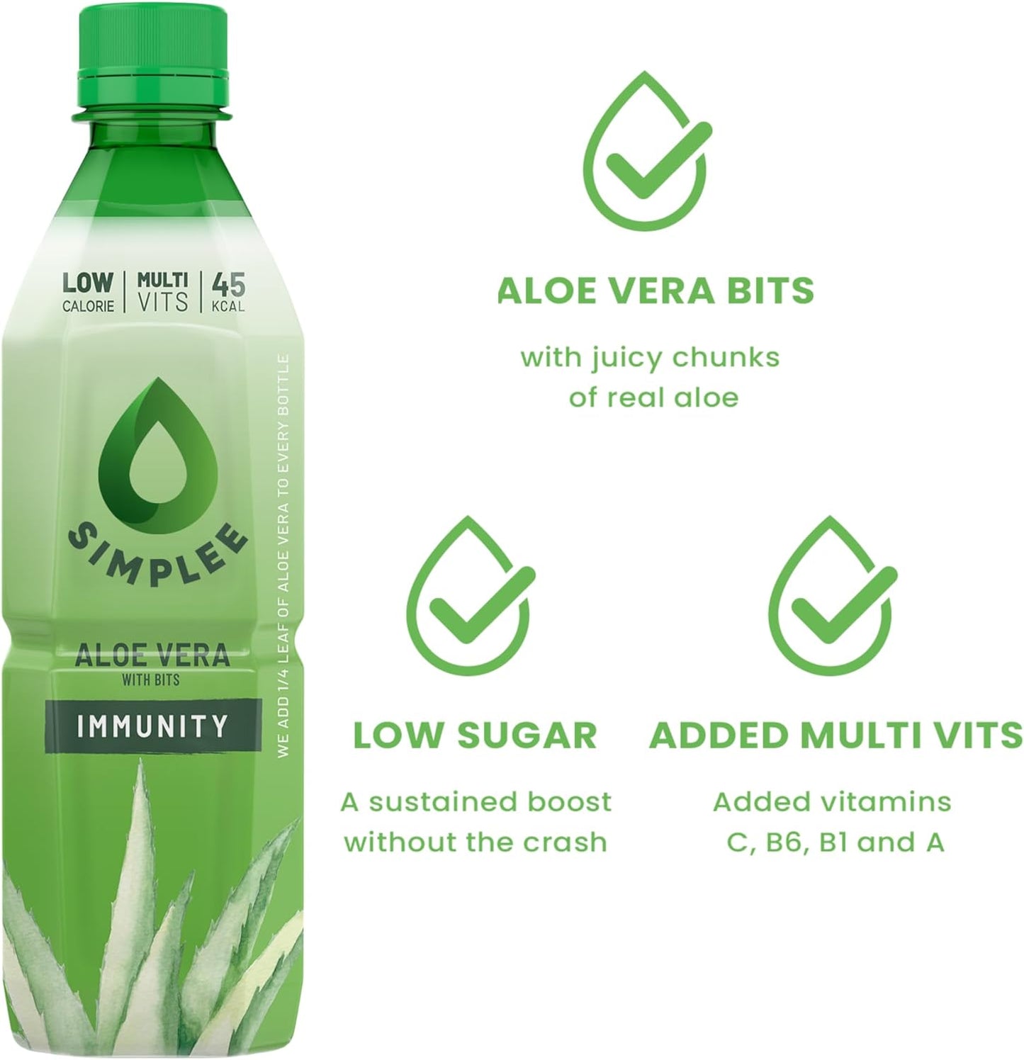 Simplee Aloe Vera Drink With Bits, 500ml