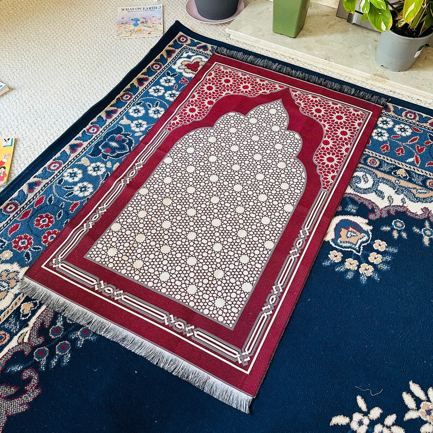 Mihrab Taffeta Portable Ottoman Prayer Mat