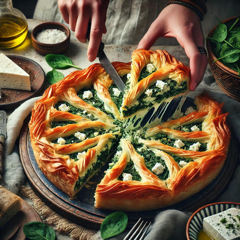 Alesis Greek Filo Twist Pie With Spinach & Feta Cheese, 850g