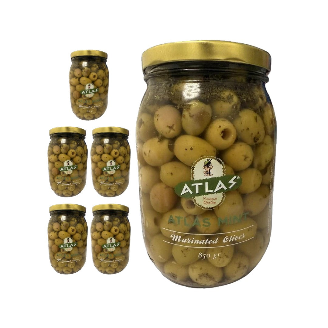 Atlas Green Olives Mint (Naneli Yesil Zeytin) 850g
