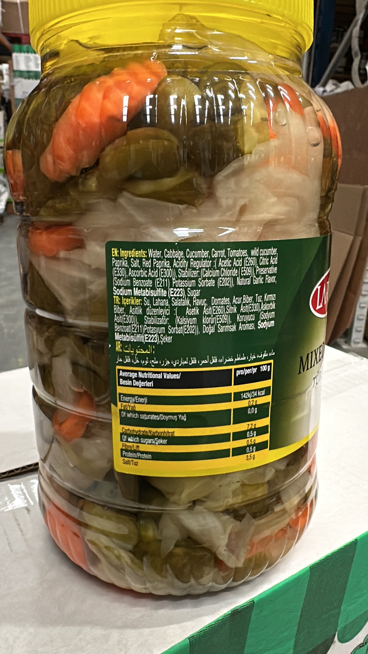 Larissa Mixed Pickles Vegetables (Karisik Tursu), 3000cc