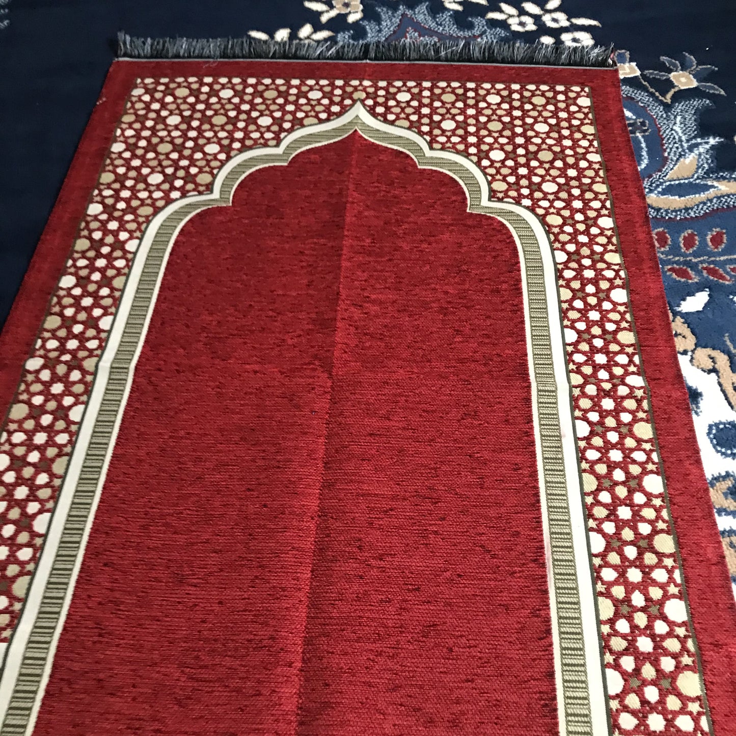 Gilded Taffeta Portable Ottoman Prayer Rug