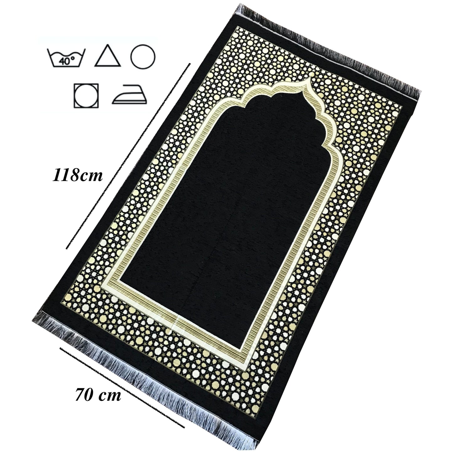 Gilded Taffeta Portable Ottoman Prayer Rug