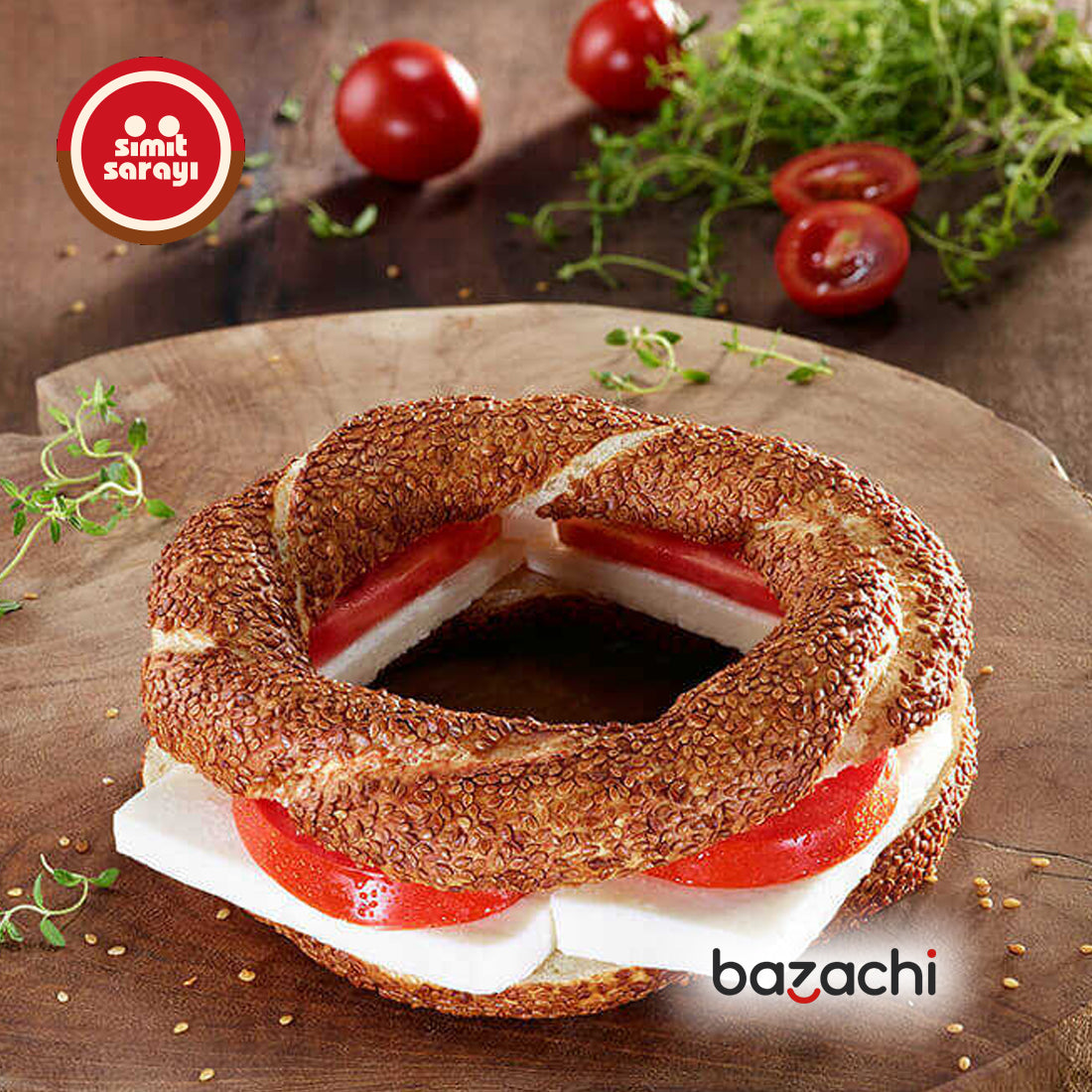 Simit Sarayi Frozen Turkish Sesame Bagel ( Sade Simit ) - 4 x 100g