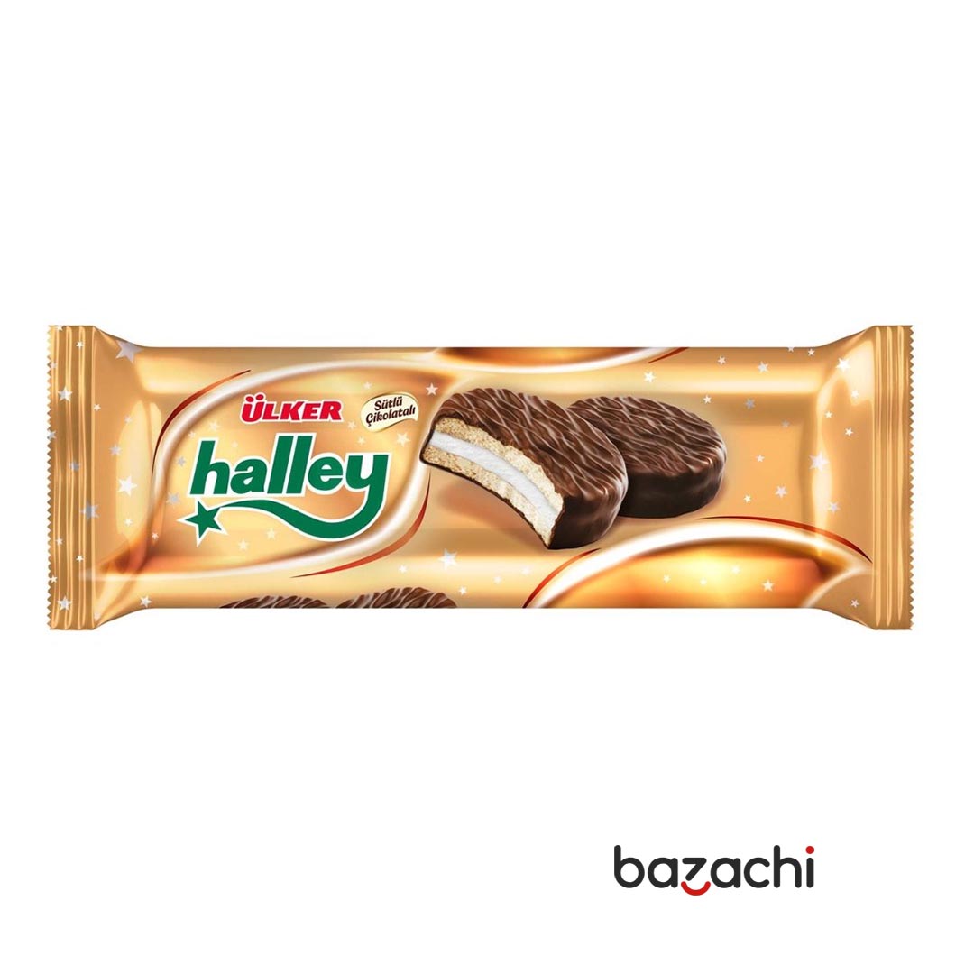 Ulker Halley Chocolate Biscuit Filled with Marshmallow