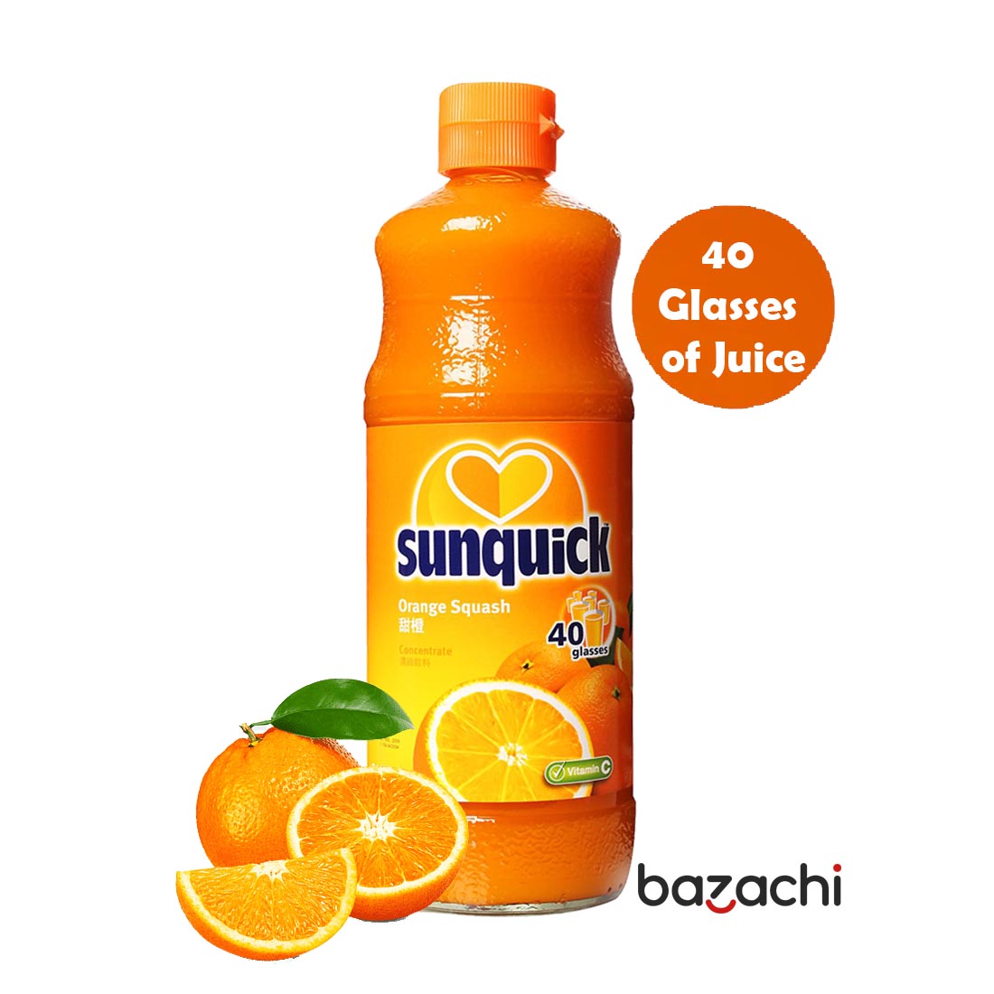 Sunquick Real Orange Fruit Concentrate Bottle, 700ml