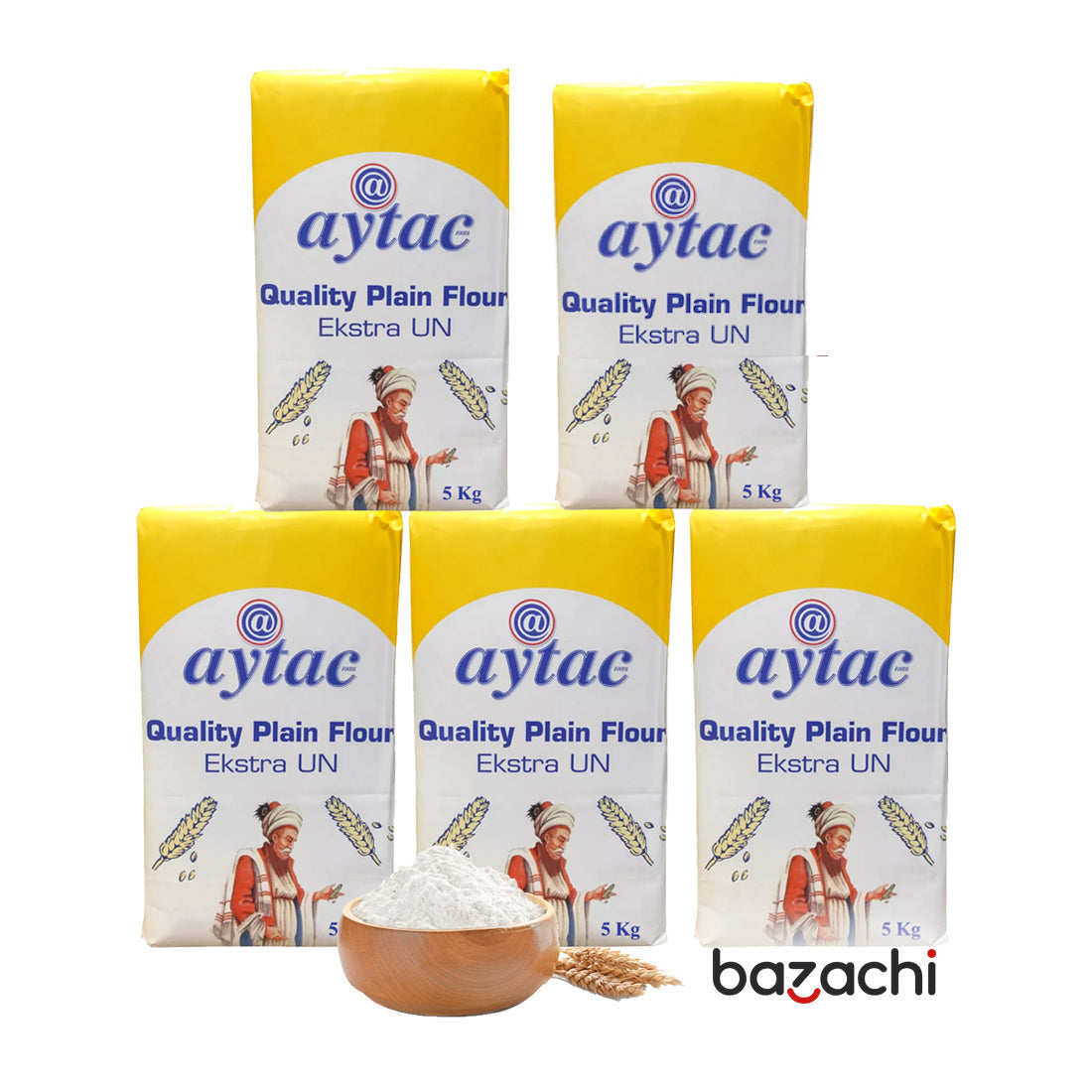 Aytac All Purpose Quality Plain Flour for Cooking & Baking, 5Kg
