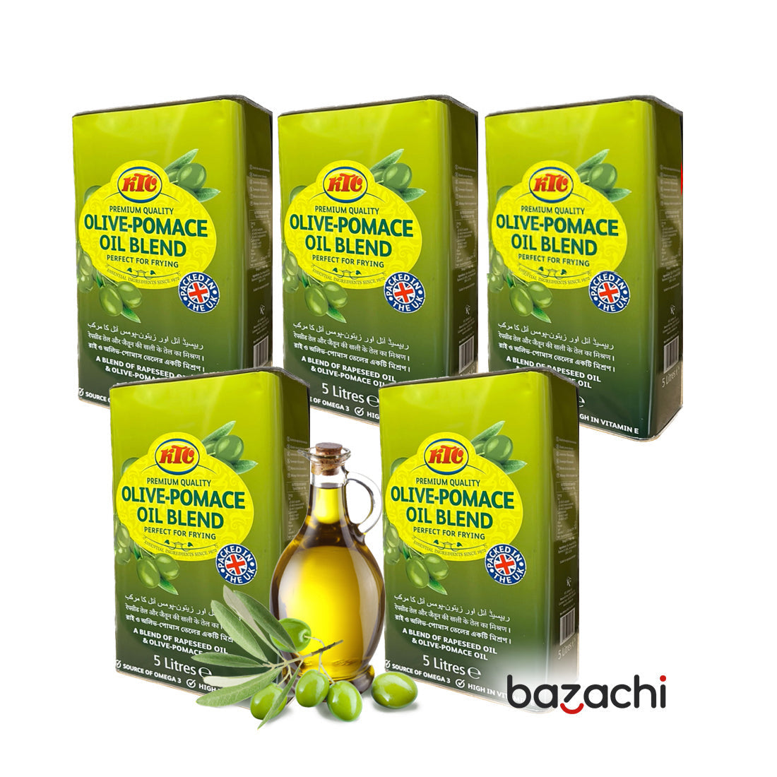 KTC Premium Quality Olive-Pomace Oil Blend, 5x5L