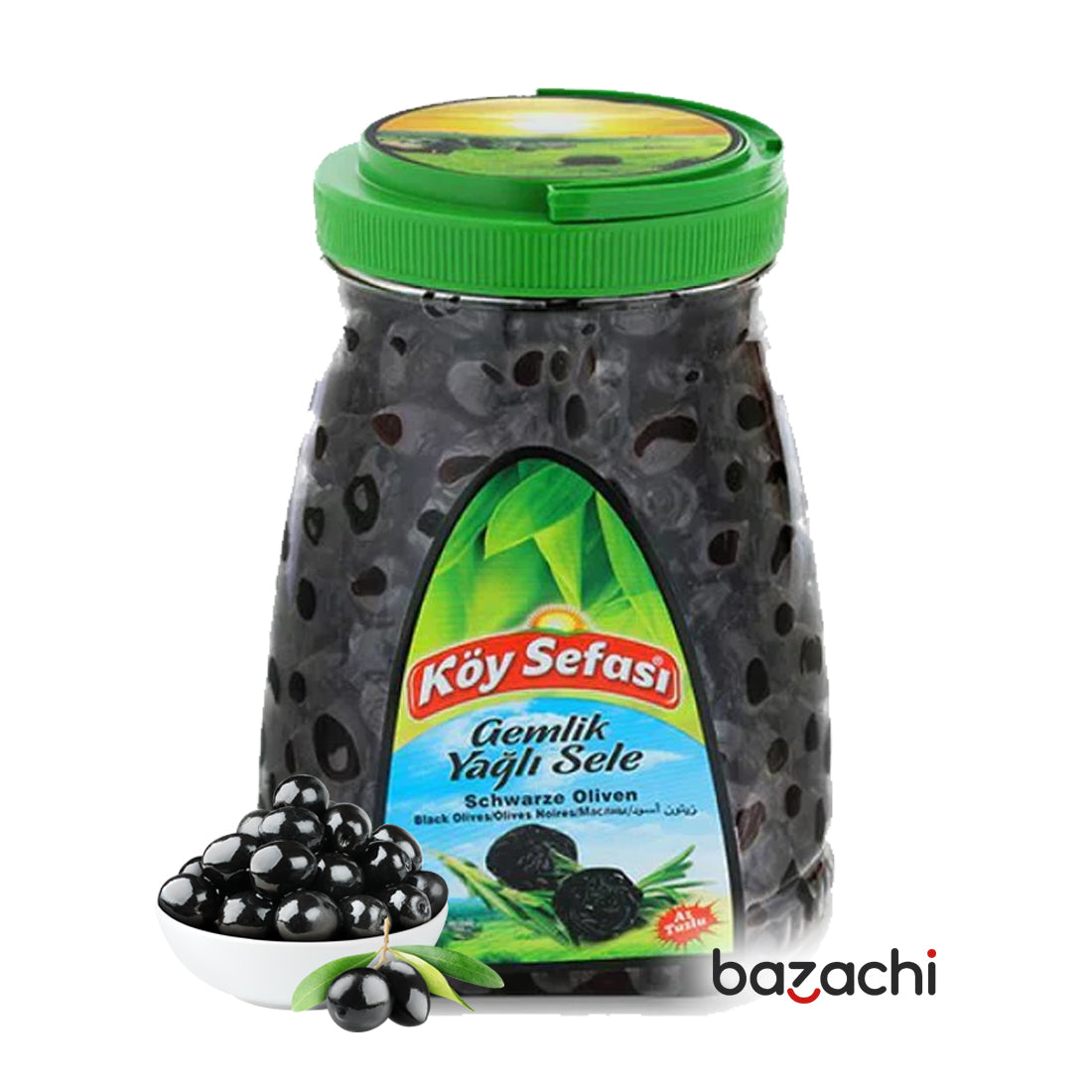 Koy Sefasi Gemlik Sele Natural Black Olive, 1.5KG