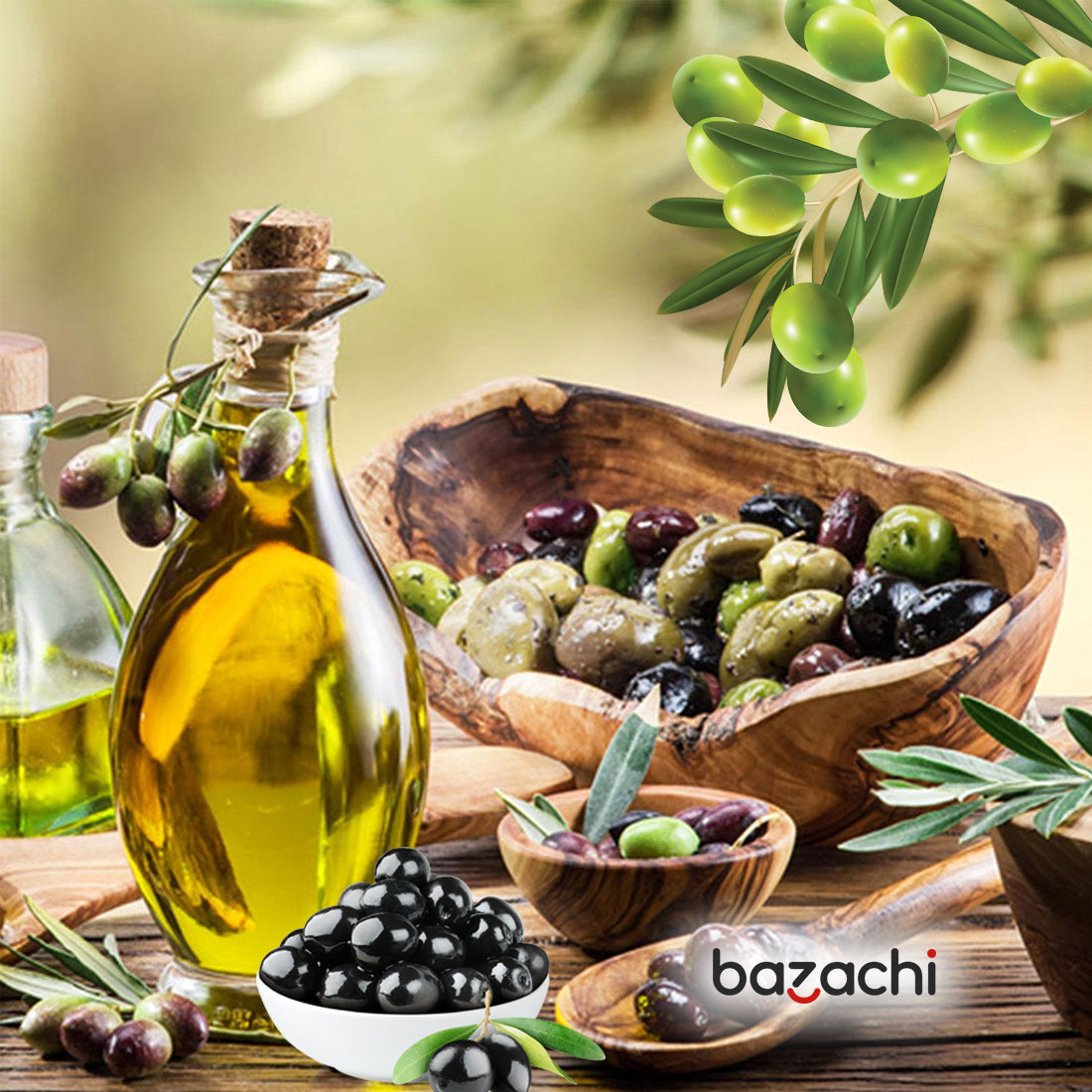Marmarabirlik Salamura gold Natural Black Olives in Tin, 800g- XL
