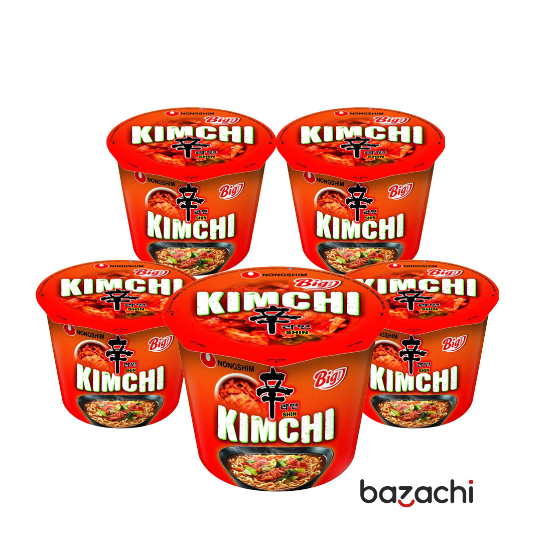 Nong Shim Kimchi Noodles Big Bowl 114g - Halal & Vegan