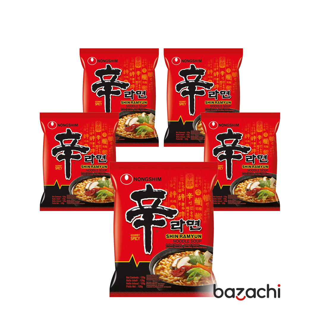 Nong Shim Shin Ramyun Noodles 120g - Halal & Vegan