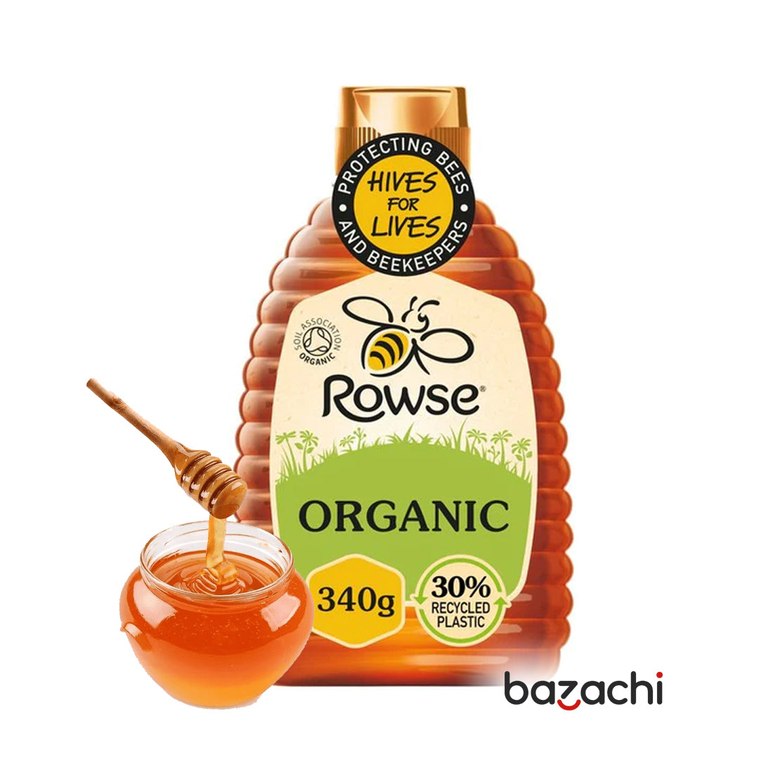 Rowse Organic Squeezable Honey 340g