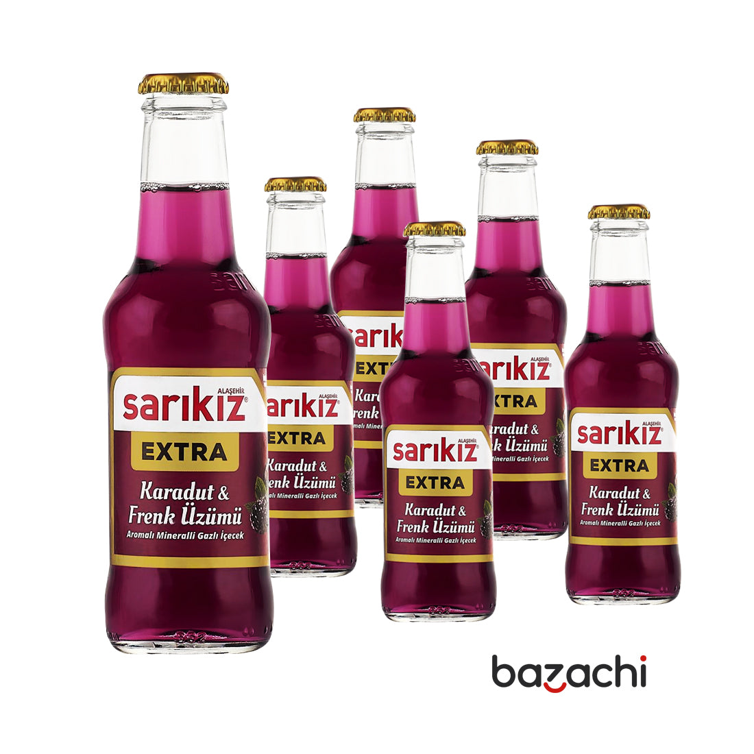 Sarikiz Black Mulberry & Currant Mineral Water (Karadut & Frank Uzumu) 200ml x 24