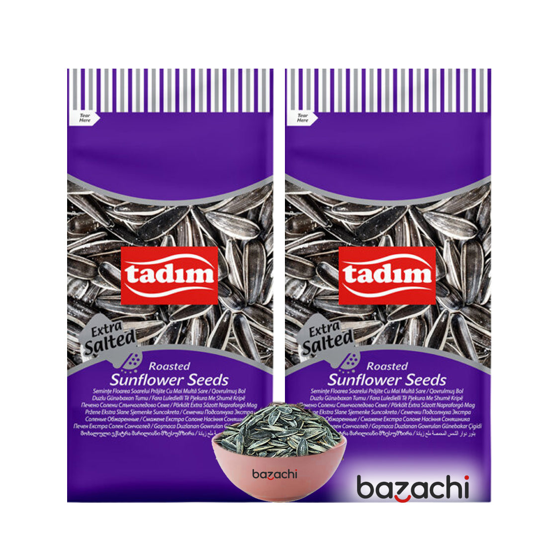 Tadim Roasted Extra Salted Sunflower Seeds (Ekstra Tuzlu Kavrulmus Aycekirdegi), 270g