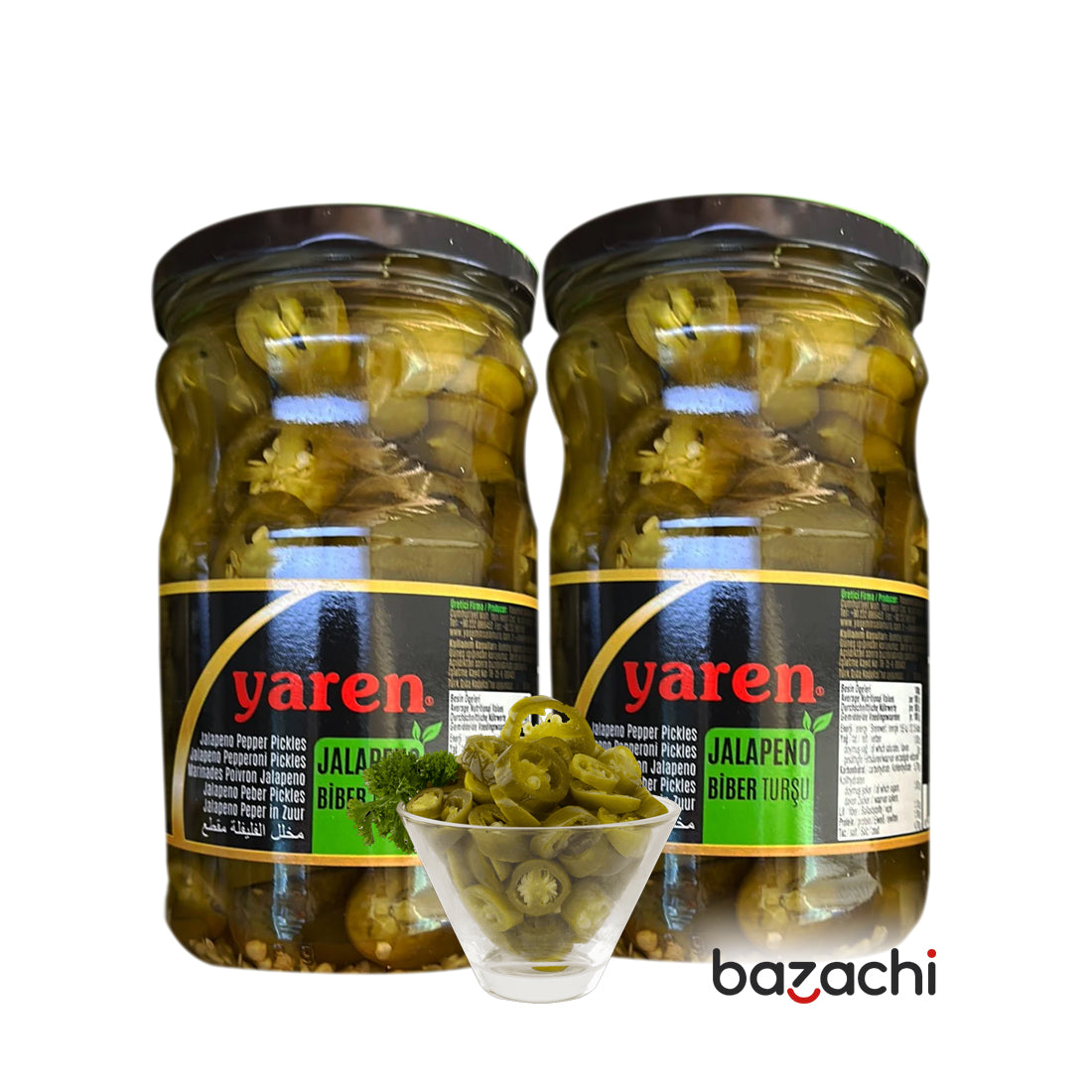Yaren Jalapeno Pepper Slice Pickle (720g)-Biber Tursu