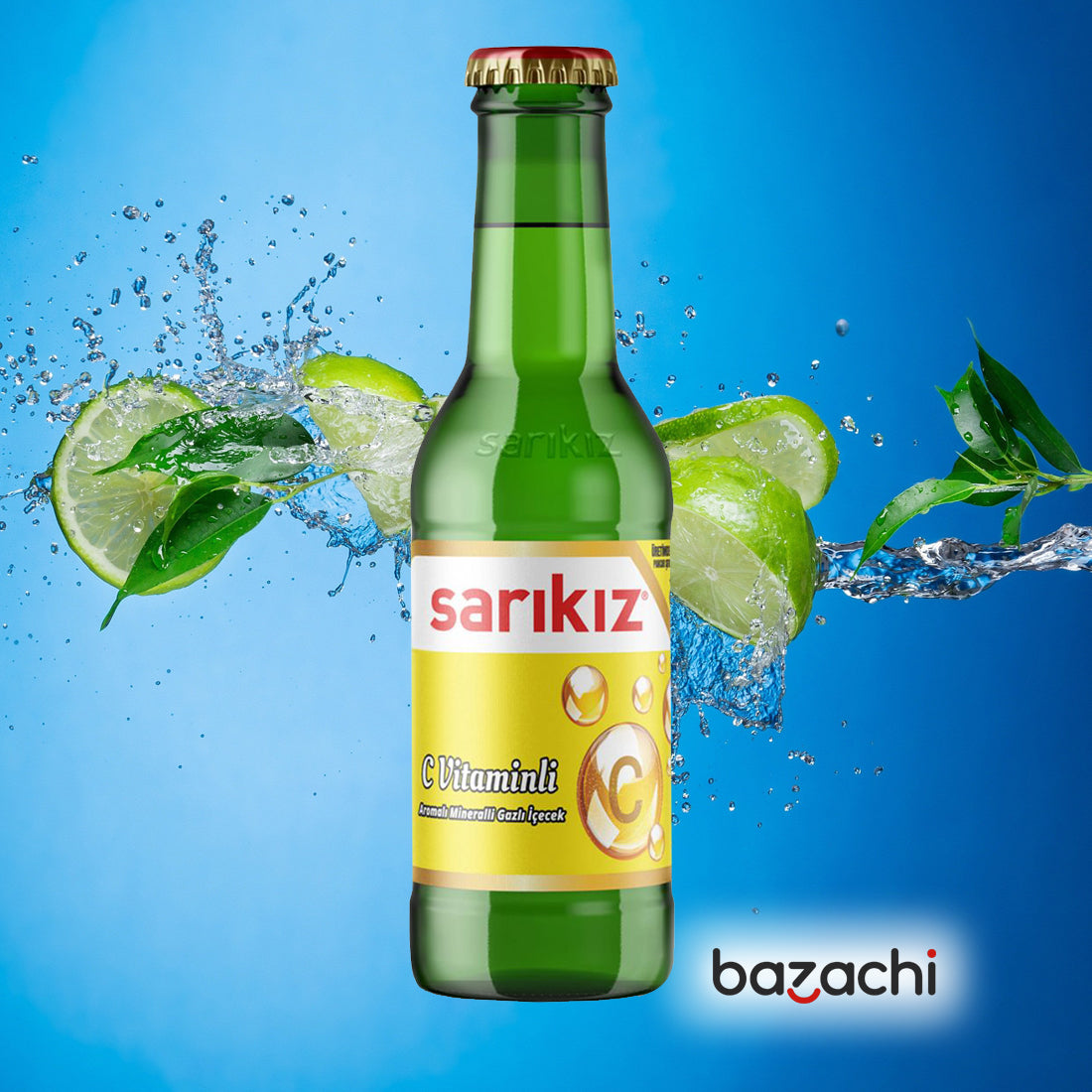 Sarikiz Lemon Flavored Vitamin C Mineral Water-Maden Suyu 6x200ml