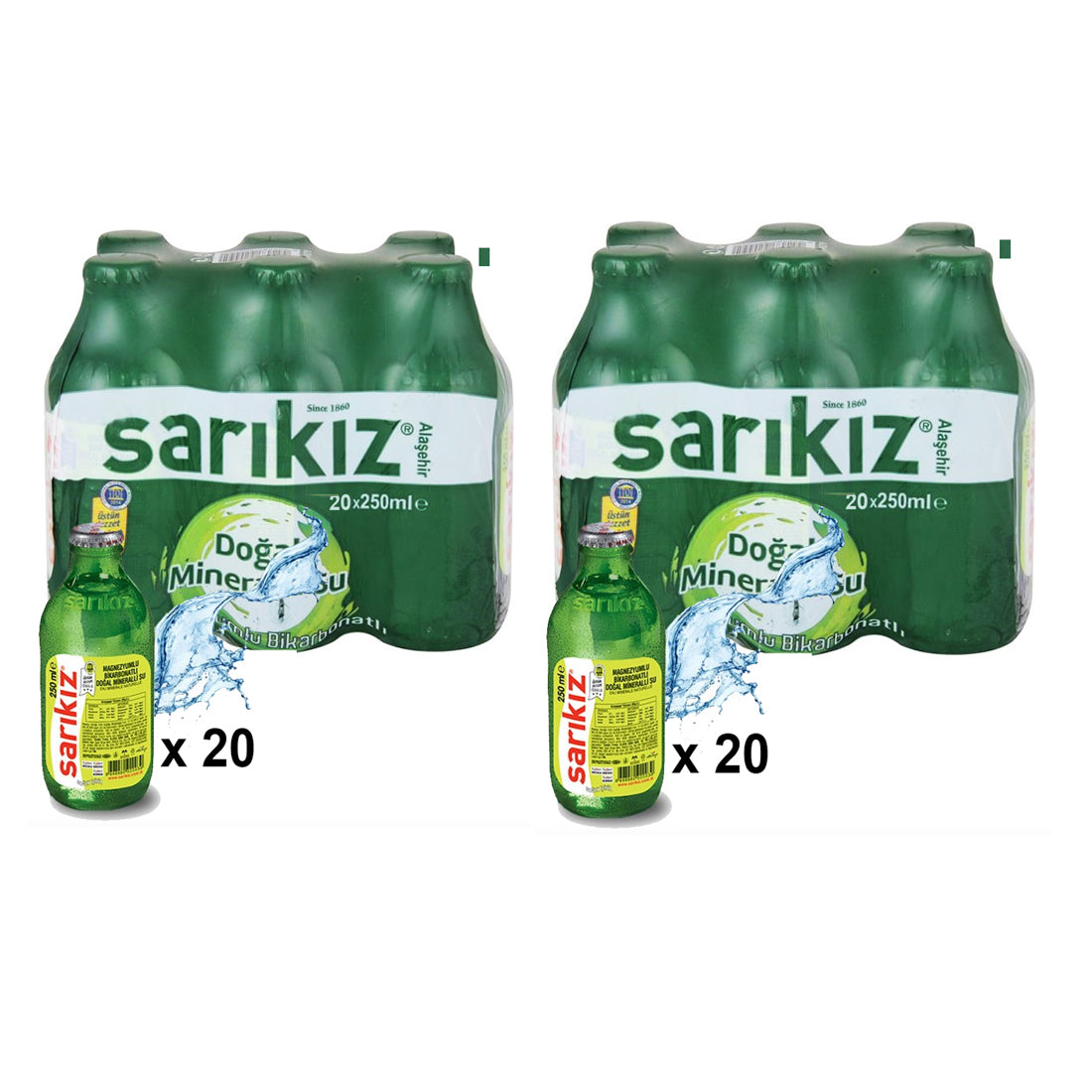 Sarikiz Natural Mineral Water ( Dogal Maden Suyu ), 20x250ml