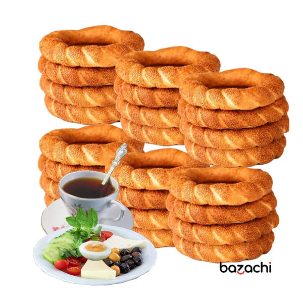 Simit Sarayi Frozen Turkish Sesame Bagel ( Sade Simit ) - 4 x 100g