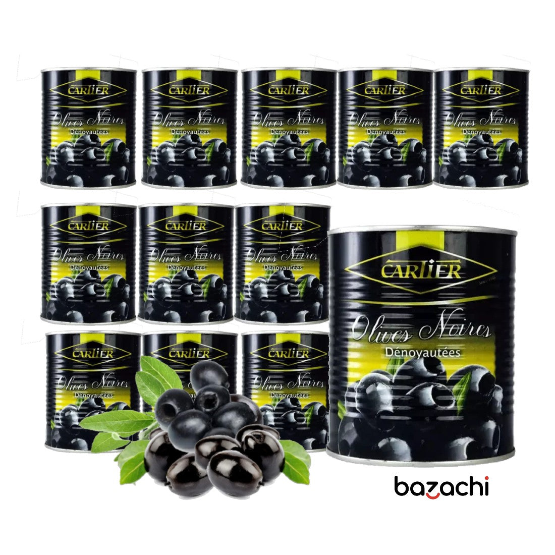 Cartier Pitted Black Olives 800g