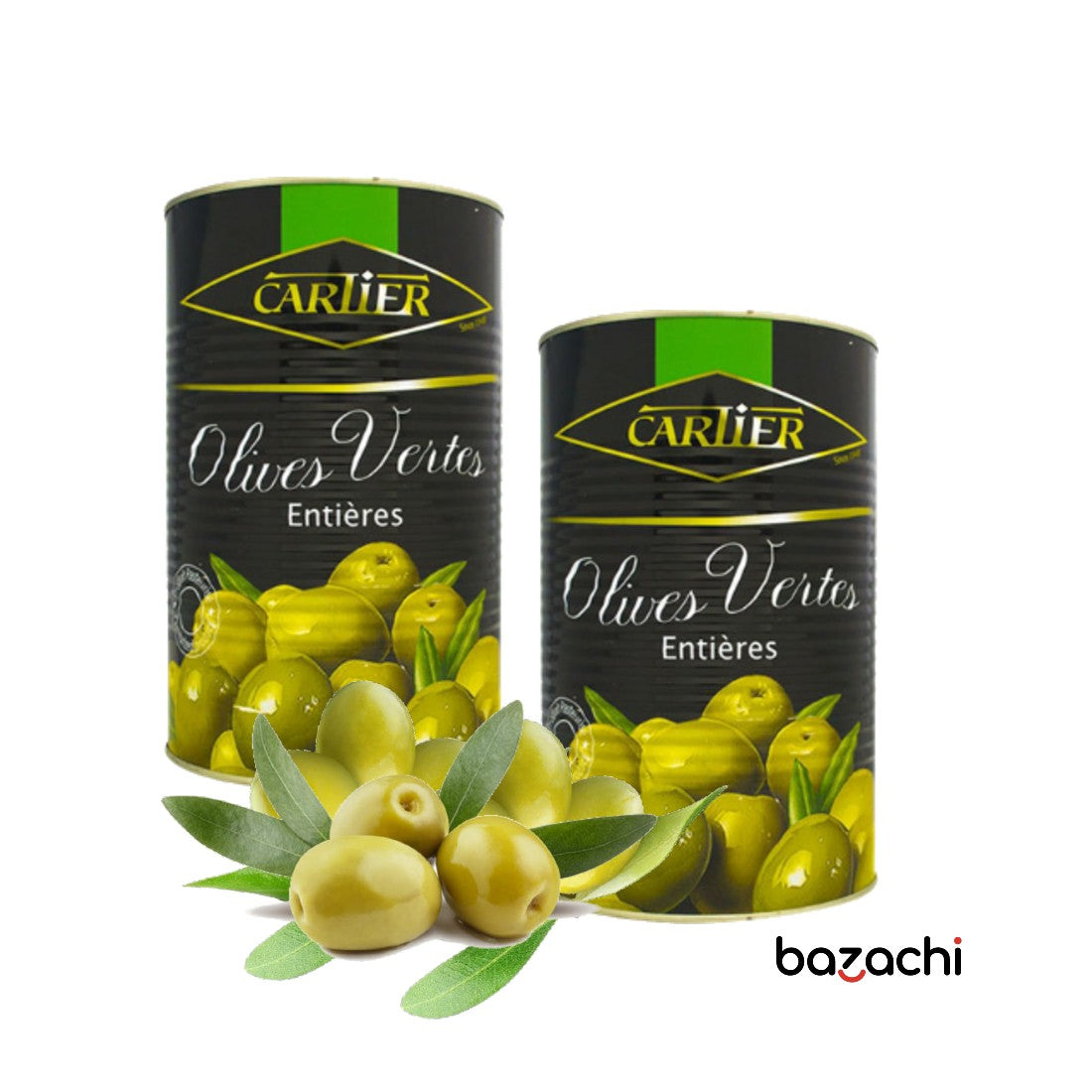 Cartier Whole Green Olives 850g