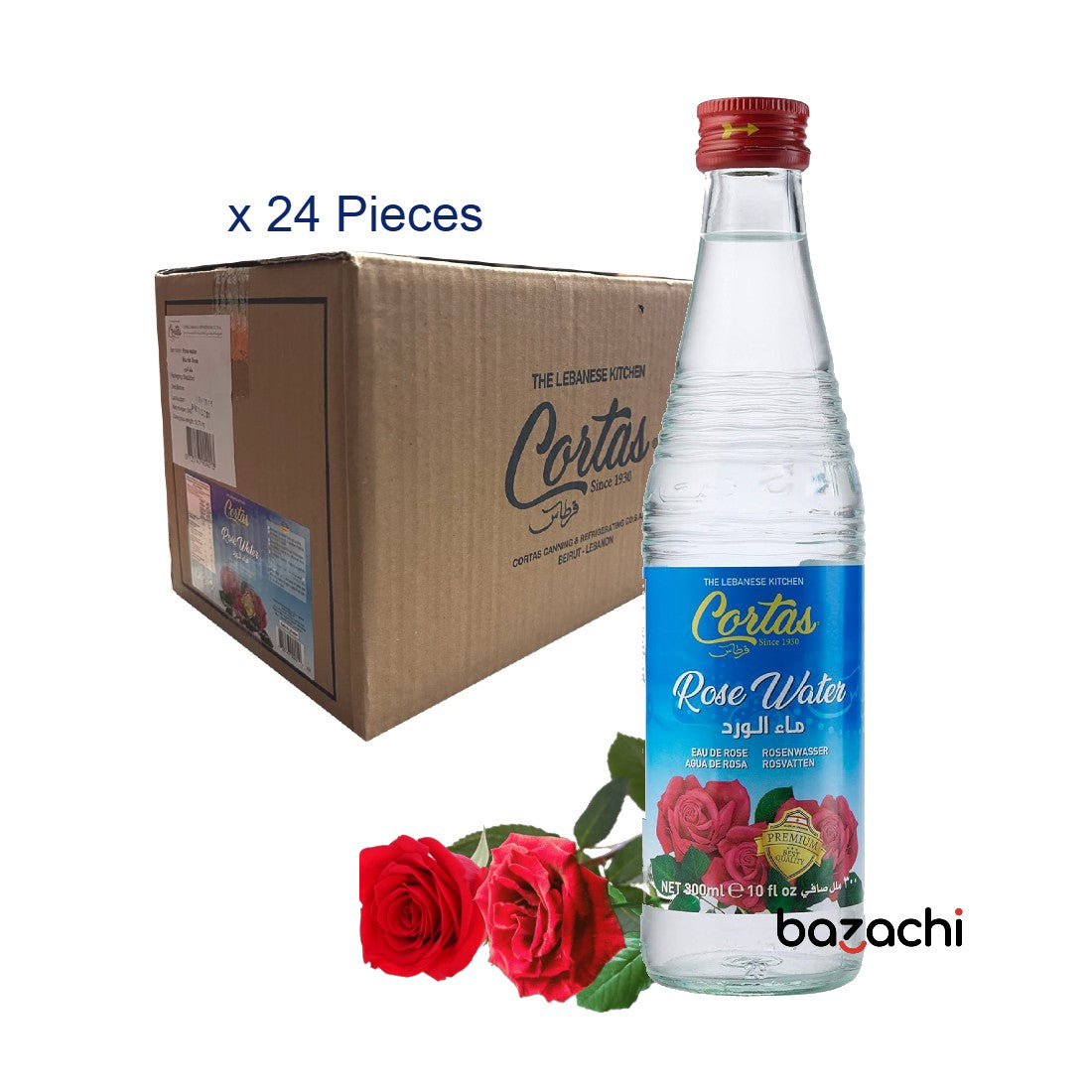 Cortas Gluten Free Rose Blossom Water, 300ml