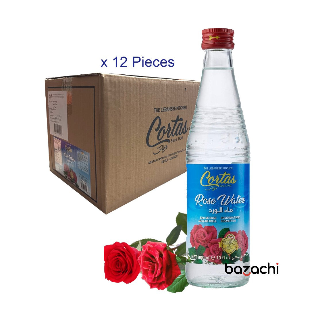 Cortas Rose Blossom Water (Gluten Free), 500ml