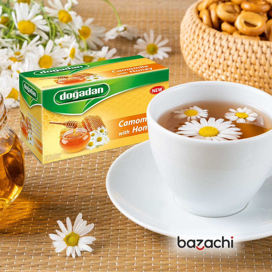 Dogadan Chamomile with Honey Tea (Balli Papatya Cay) 20, Tea Bags