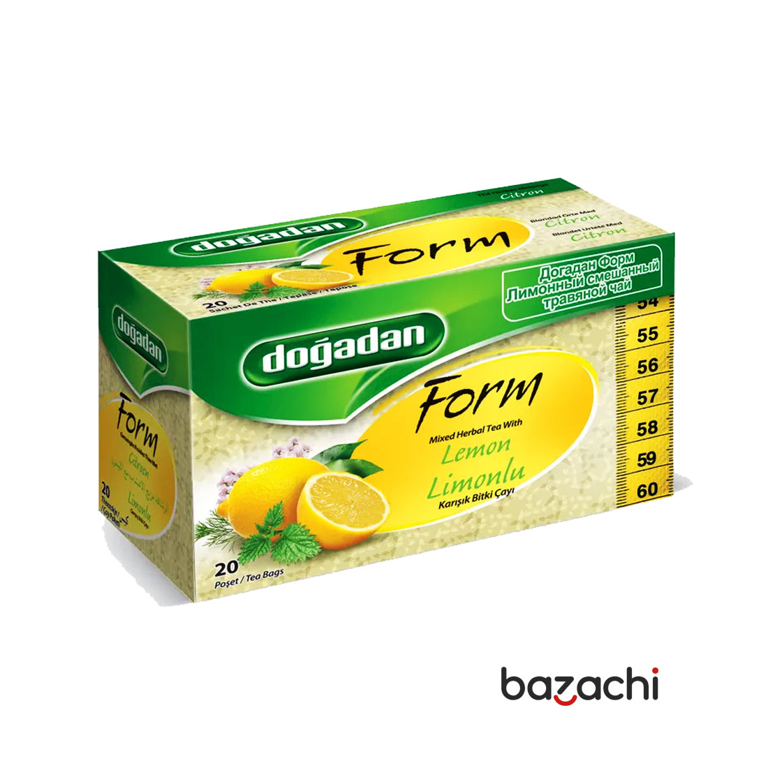 Dogadan Form Mixed Herbal Tea with Lemon Tea, 20 Tea Bags
