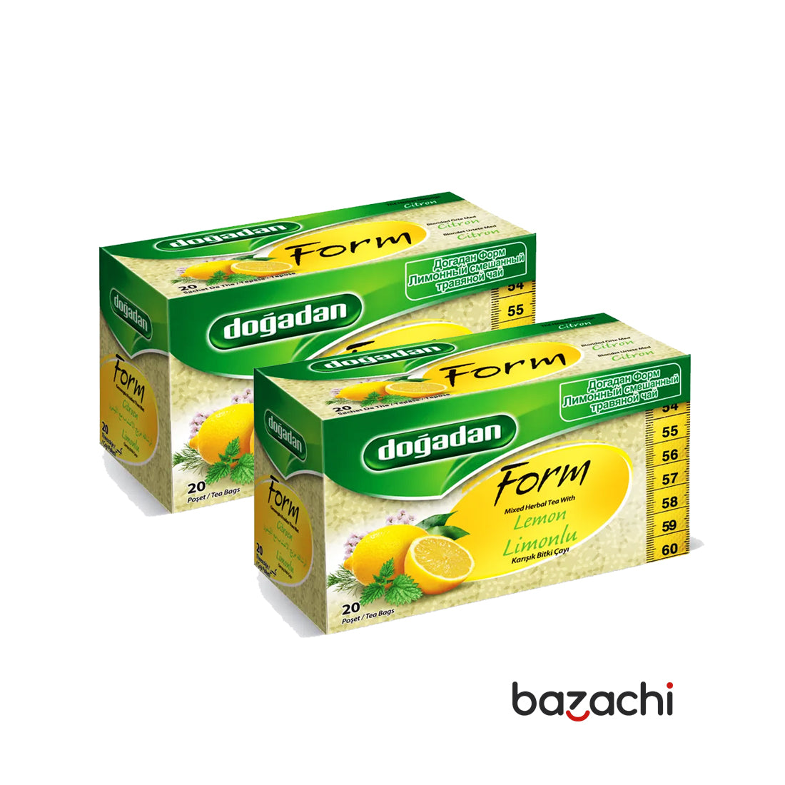 Dogadan Form Mixed Herbal Tea with Lemon Tea, 20 Tea Bags