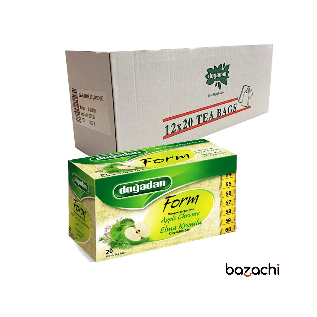 Dogadan Form Apple Chrome Tea (Elma Kromlu) Cay 20 Tea Bags