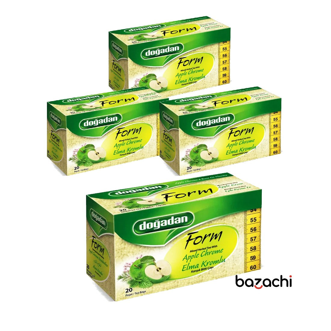 Dogadan Form Apple Chrome Tea (Elma Kromlu) Cay 20 Tea Bags