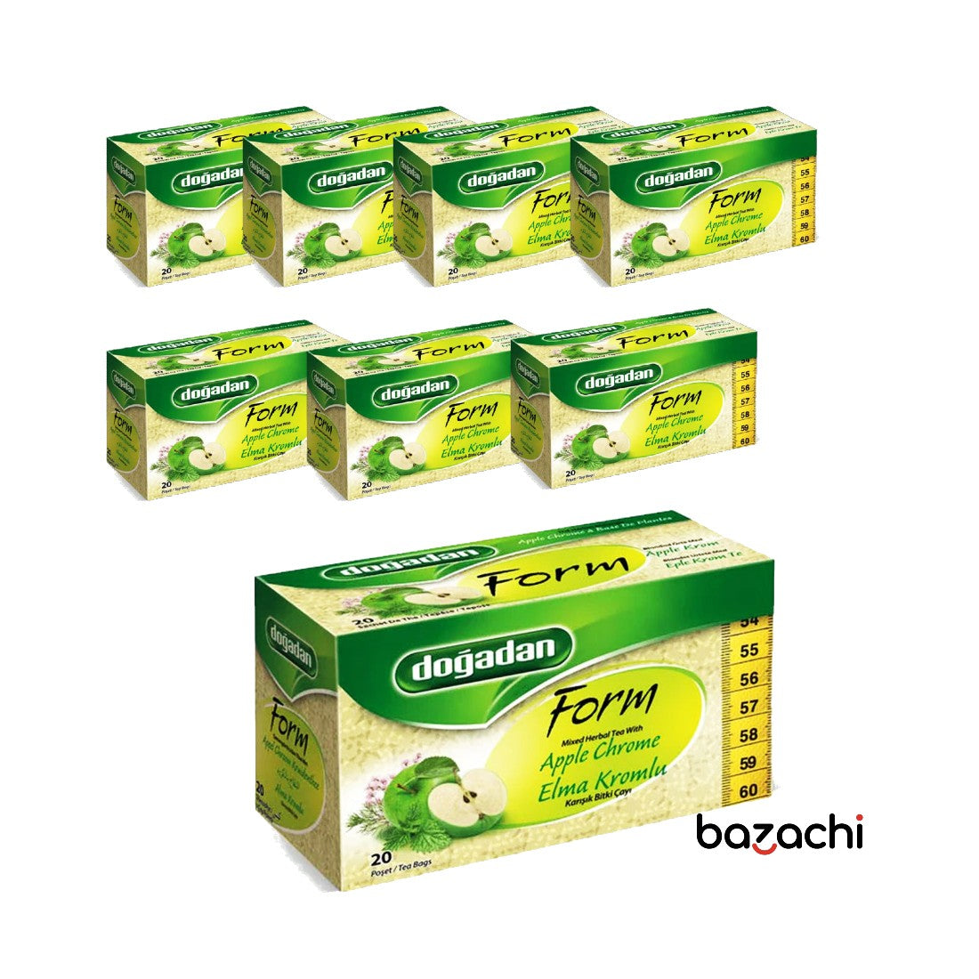Dogadan Form Apple Chrome Tea (Elma Kromlu) Cay 20 Tea Bags