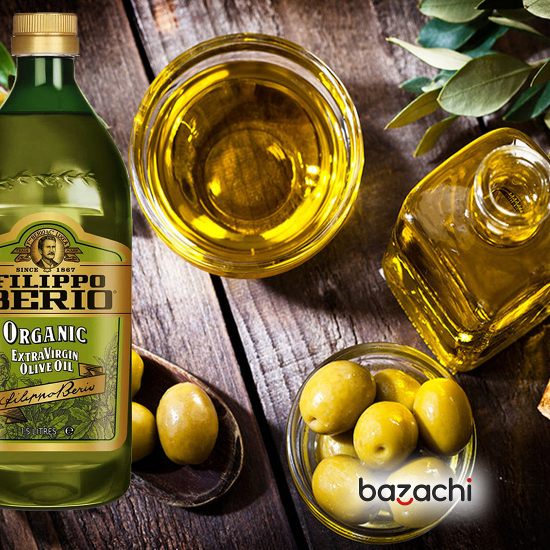 Filippo Berio Organic Extra Virgin Olive Oil 1.5L