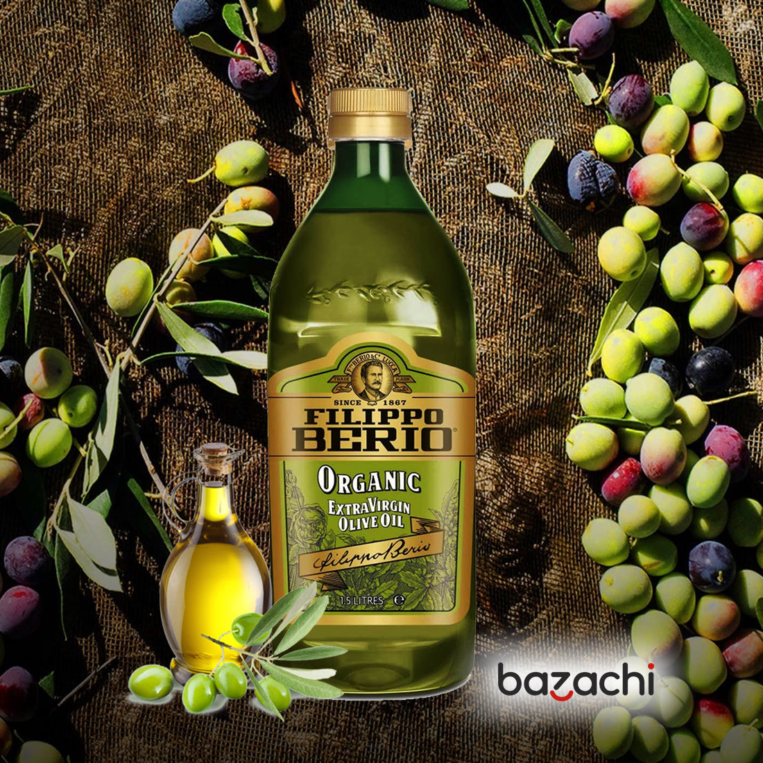 Filippo Berio Organic Extra Virgin Olive Oil 1.5L