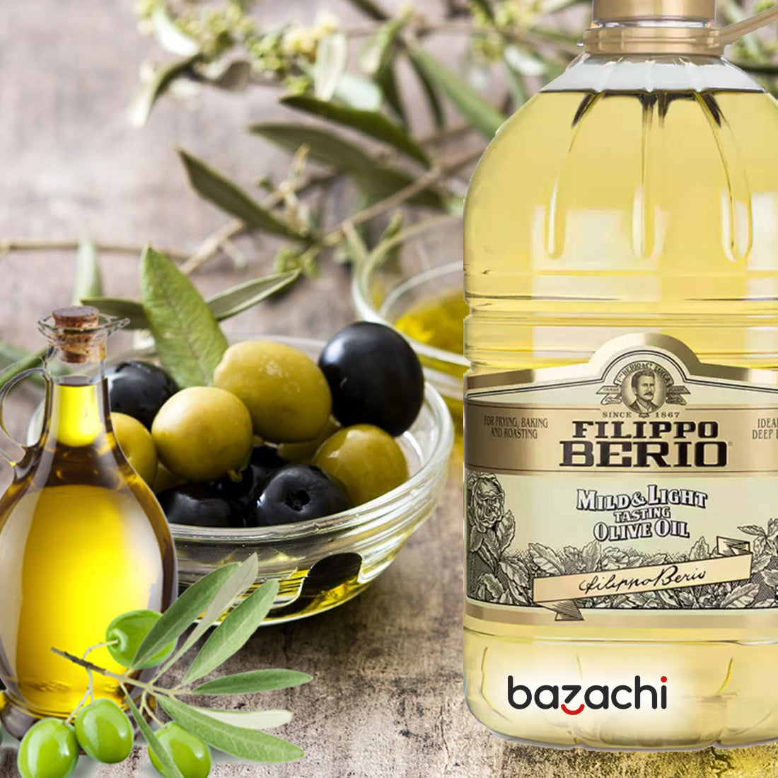 Filippo Berio Mild & Light Frying Olive Oil, 5L