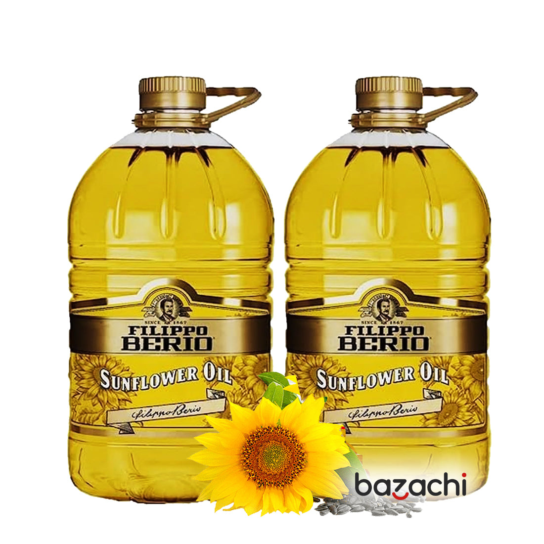 Filippo Berio Sunflower Oil, Cooking Oil, 5L