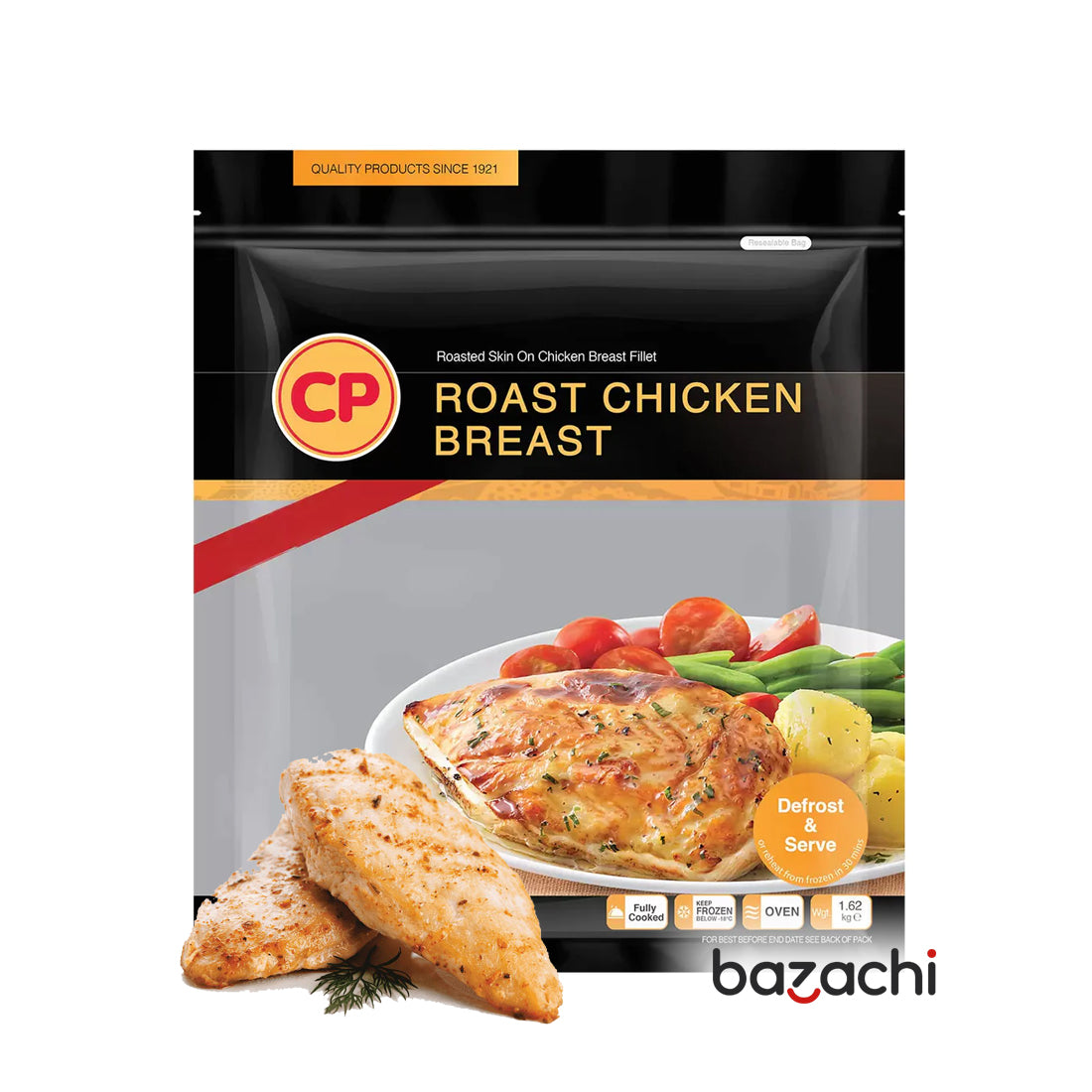 Fully Cooked Halal Roast Chicken Breast, 1.62kg