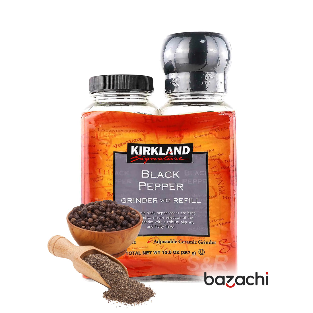 Kirkland Signature Black Pepper Grinder with Refill 357g bazachi