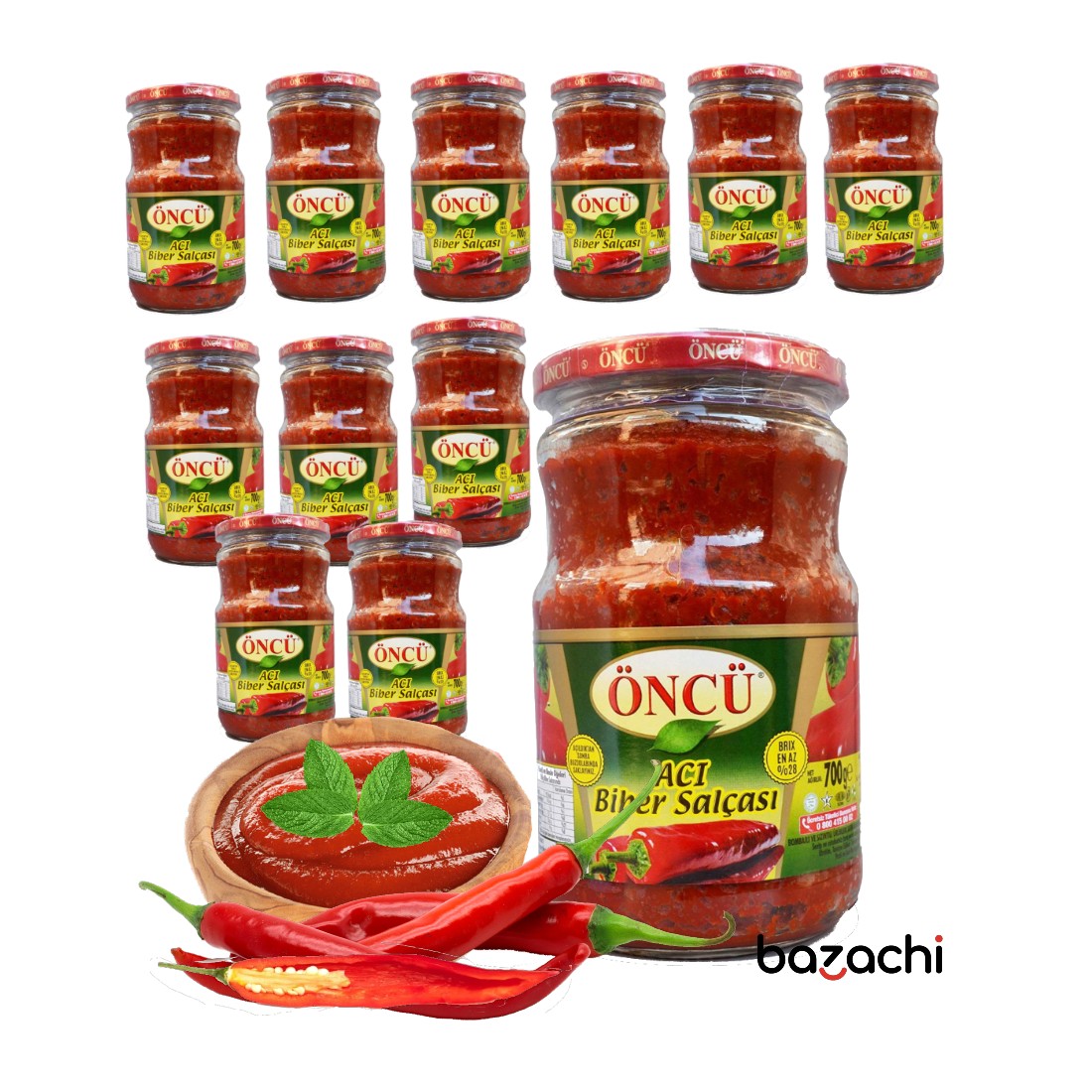 Oncu Hot Pepper Paste ( Aci Biber Salcasi ) 700g