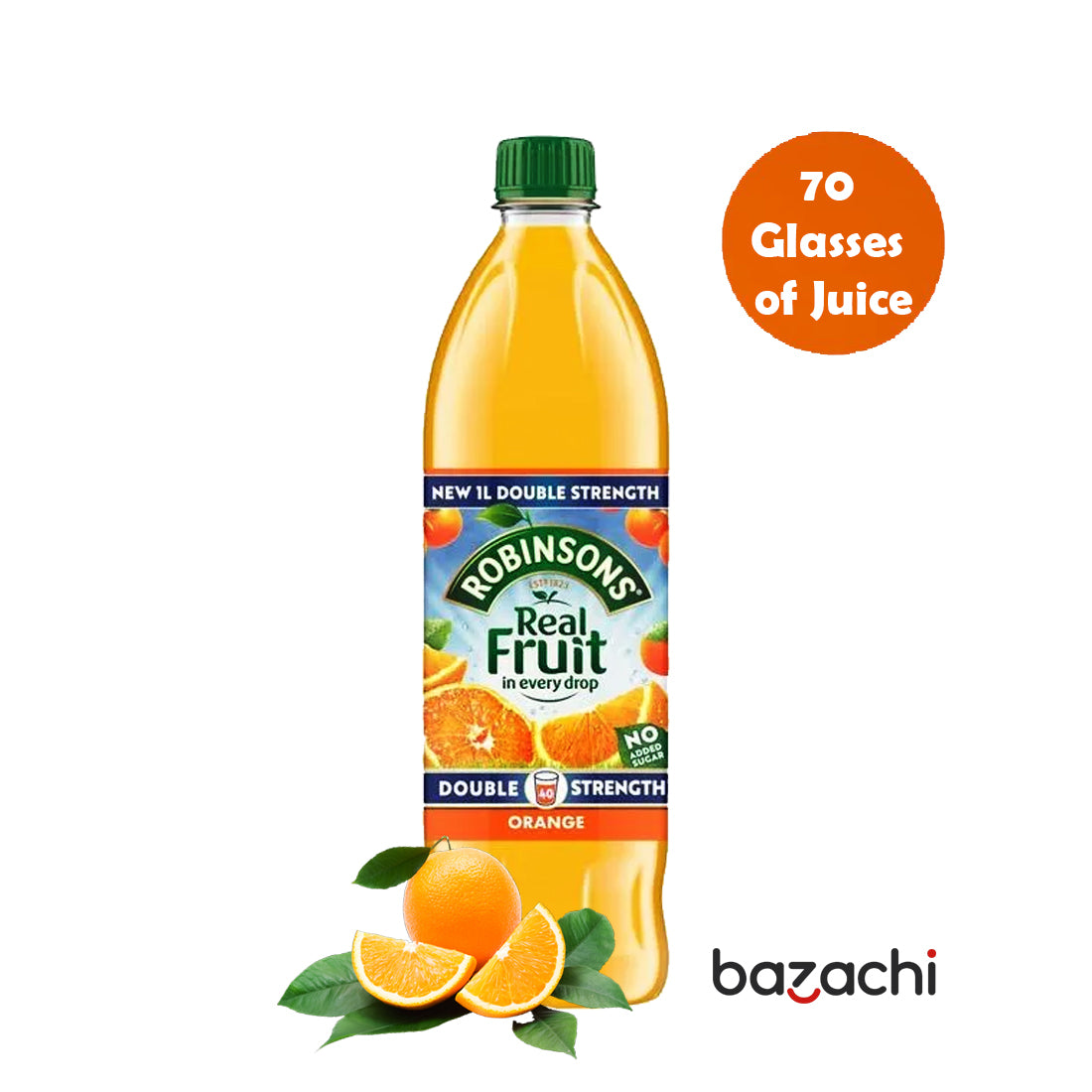 Robinsons Real Fruit Double Strength Orange Squash Juice 1.75L bazachi