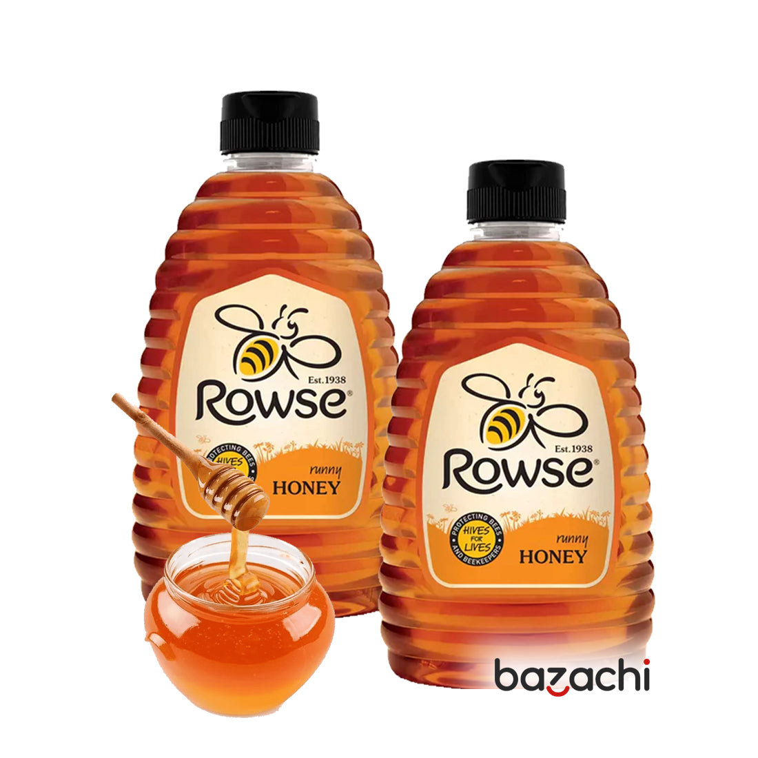 Rowse Blossom Clear Squeezy Honey, 1.36 Kg