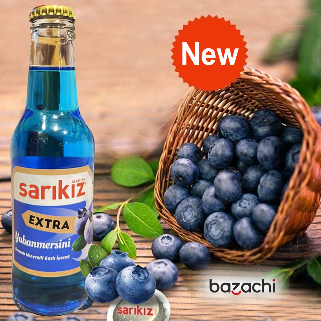 Sarikiz Extra Blueberry Mineral Water (Yaban Mersini) 200ml x24