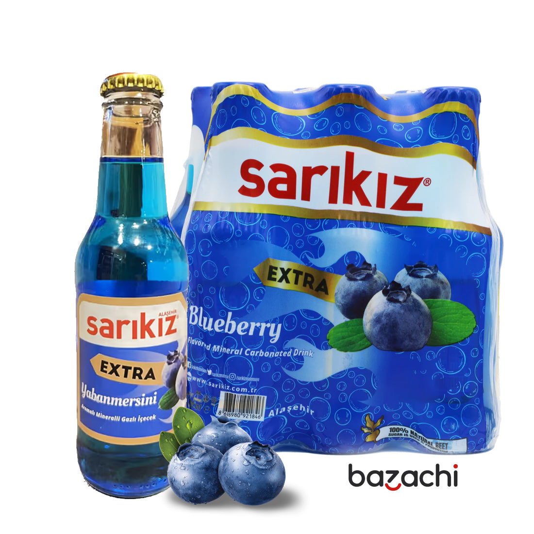 Sarikiz Extra Blueberry Mineral Water (Yaban Mersini) 200ml x24