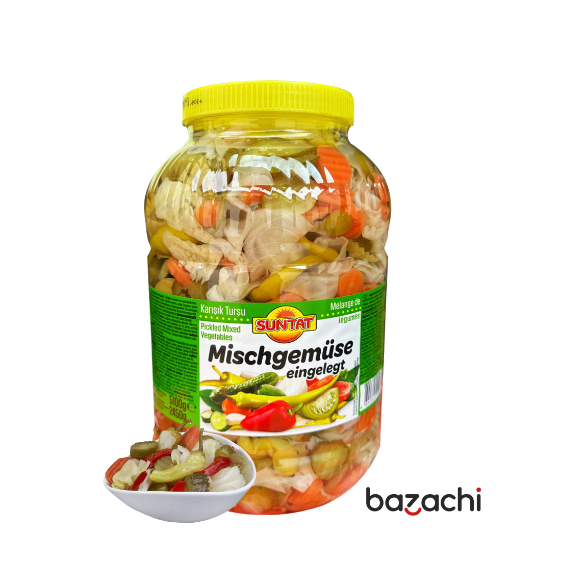 Suntat Pickled Mixed Vegetables Mega Pack, Karisik Tursu 5100ml